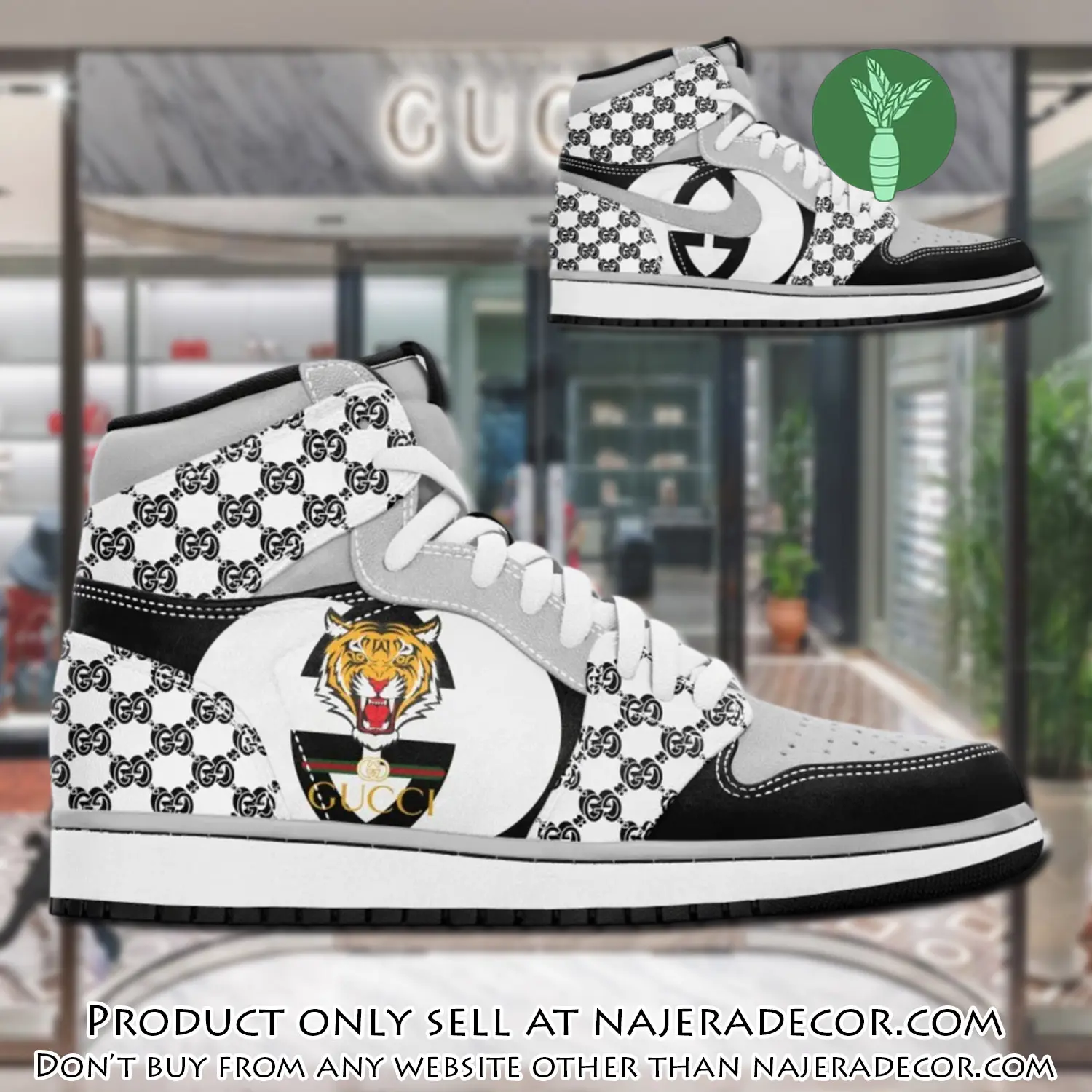 Gucci white tiger luxury brand high air jordan sneaker shoes njr1545311